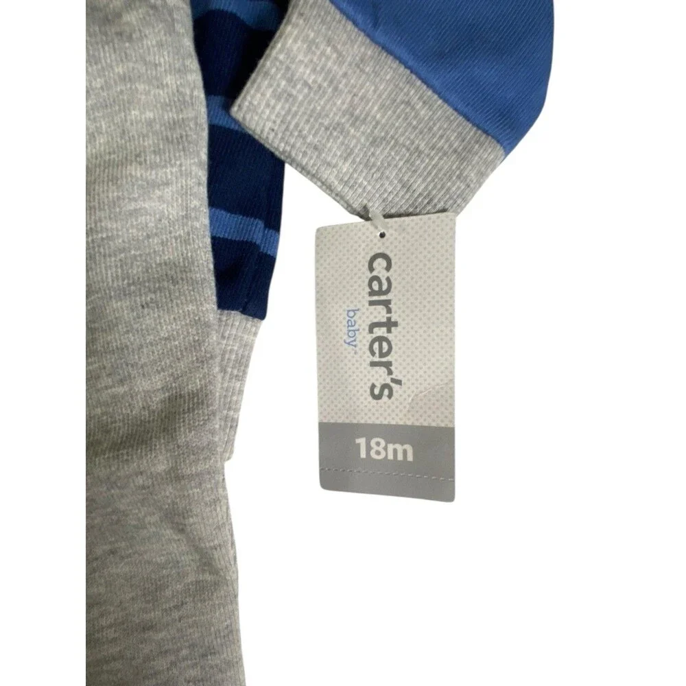 Carter’s Baby Boy 3 Pc Outfit Set 18M Hoodie Jacket Pants Bodysuit NWT